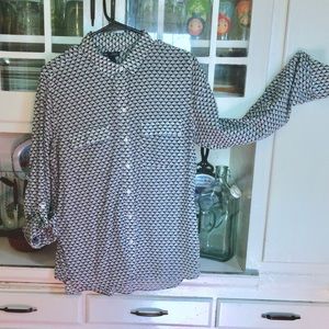 Gap-Boyfriend Fit Coupe Shirt-100% Cotton-M